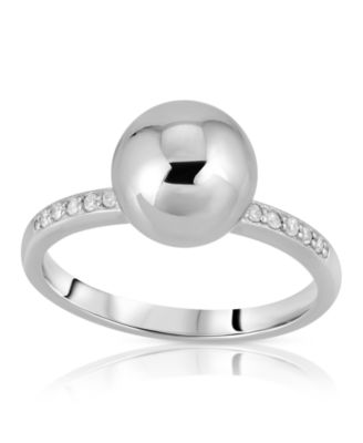 Macy's - Brilliant Bubbles Diamond ( 1/10 ct. t.w. ) Side Line Ring Designed in Sterling Silver, 14k Yellow Gold over Sterling Silver or 14k Rose Gold over Sterling Silver