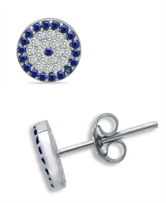 Giani Bernini - Cubic Zirconia Evil Eye Stud Earrings in Sterling Silver