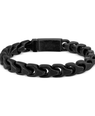 Bulova - Men's Link Bracelet in Black-Plated Stainless Steel