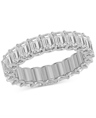 Macy's - Diamond Emerald-Cut Eternity Band (4 ct. t.w.) in 14k Gold