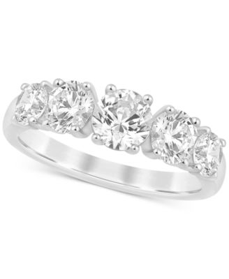 Macy's - Diamond Five Stone Band (2 ct. t.w.) in 14k White Gold
