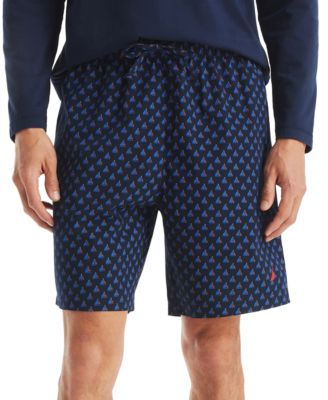 Nautica - Men's Sailboat Print Poplin 8" Sleep Shorts