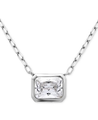 Giani Bernini - Cubic Zirconia Bezel Set Solitaire Pendant  Necklace, 16" + 2" extender