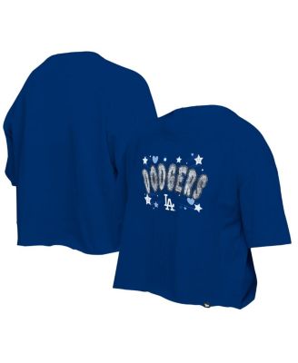 New Era - Big Girls Blue Los Angeles Dodgers Flip Sequin Team T-Shirt