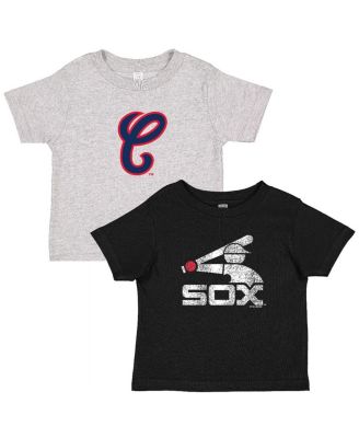 Soft As A Grape - Toddler Black/Heather Gray Chicago White Sox Cooperstown Collection Two-Pack T-Shirt Set