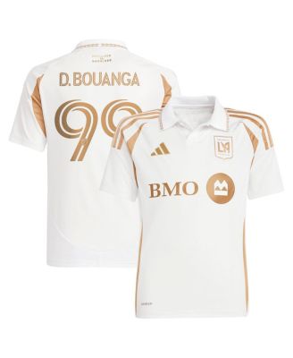 adidas - Big Boys and Girls Denis Bouanga White LAFC 2025 Secondary Replica Player Jersey