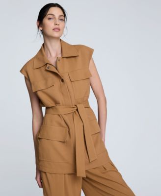 Kenneth Cole - Women's Vision Twill Belted Cargo Vest