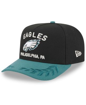 New Era - Big Boys and Girls Black/Midnight Green Philadelphia Eagles 2025 NFL Draft A-Frame 9FIFTY Snapback Hat