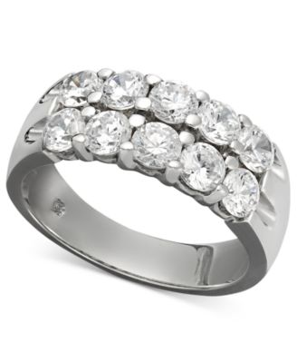 Macy's - Diamond Double Row Band (1-1/2 ct. t.w.) in 14k White Gold
