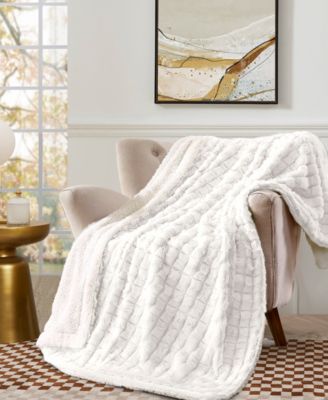 Royal Luxe - Reversible Micromink to Faux-Sherpa Tie-Dye Throw