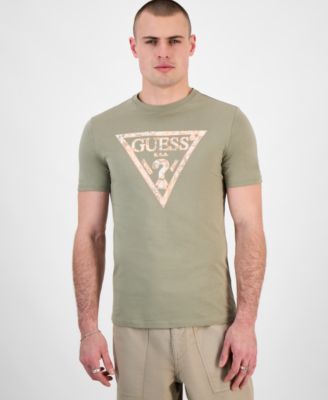 GUESS - Men's Slim-Fit Triangle Logo Graphic T-Shirt