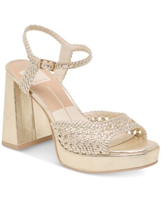 Dolce Vita - Women's Peyten Woven Two-Piece Platform Dress Sandals