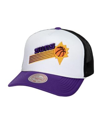Mitchell & Ness - Men's White Phoenix Suns Hardwood Classics Blocker Foam Front Trucker Snapback Hat