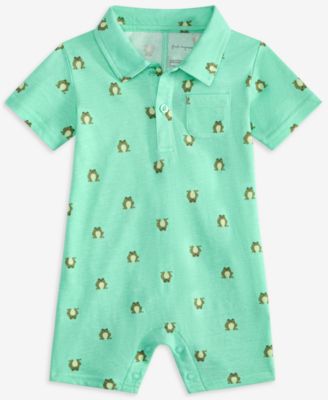First Impressions - Baby Boys Jump Frog-Print Sunsuit