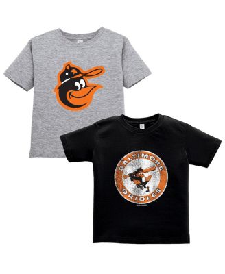 Soft As A Grape - Toddler Black/Gray Baltimore Orioles Cooperstown Collection Two-Pack T-Shirt Set