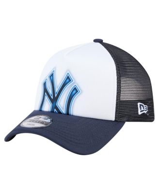 New Era - Toddler  White/Navy New York Yankees Painted A-Frame 9FORTY Trucker Adjustable Hat