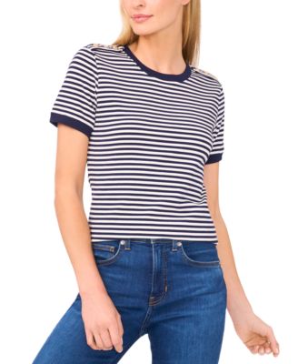 CeCe - Women's Striped Ringer Baby T-Shirt