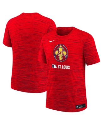 Nike - Big Boys and Girls Red St. Louis Cardinals Authentic Collection City Connect Velocity Performance T-shirt