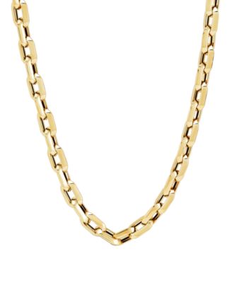 Italian Gold - Polished Oval Link 20" Chain Necklace in 10k Gold