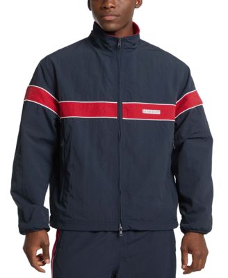 GUESS JEANS - Men's Long Sleeve Mock Neck Windbreaker Jacket