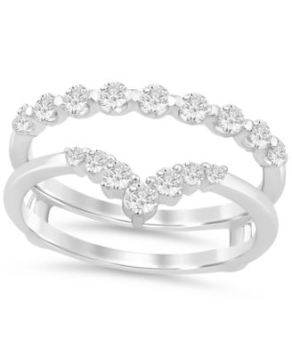 Macy's - Diamond Chevron Ring Guard Enhancer (5/8 ct. t.w.) in 14k White Gold