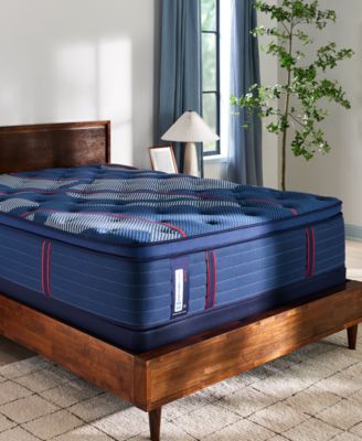 Sealy - Elite Brenham II 16" Firm Euro Pillow Top Mattress Set - Twin XL