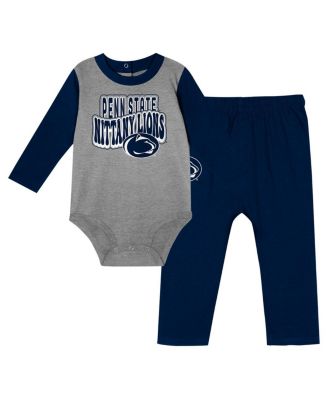 Outerstuff - Baby Boys and Girls 2-Piece Penn State Nittany Lions Double Up Long Sleeve Bodysuit and Pant Set