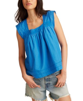 Lucky Brand - Women's Cotton Lace-Trim Tank Top