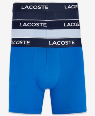Lacoste - Men's 3-Pk. Regular-Fit Logo Waistband 5" Boxer Briefs