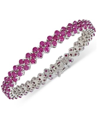 Macy's - Ruby Flex Bracelet (8-7/8 ct. t.w.) in Sterling Silver