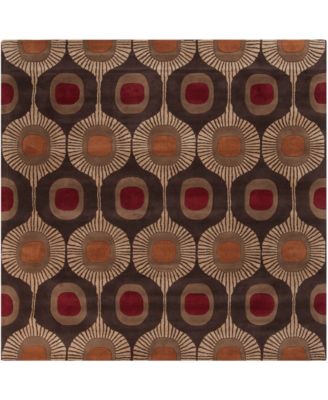Livabliss - Forum FM-7170 Dark Brown 4' Square Area Rug
