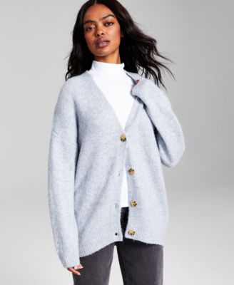 And Now This - Women's Drop Shoulder Cardigan Sweater