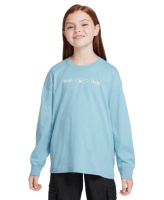 Nike - Big Girls Sportswear Cotton Long-Sleeve Boyfriend T-Shirt