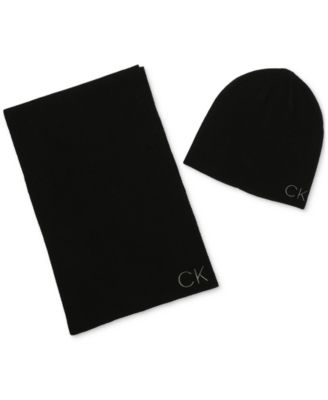Calvin Klein - Men's Logo Scarf & Beanie Set