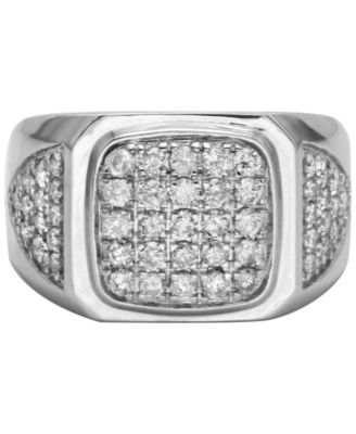 Macy's - Men's Diamond Cluster Ring (1-1/2 ct. t.w.) in 10k Gold