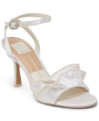 Dolce Vita - Women's Lunette Pearl Ruffled Two-Piece Dress Sandals