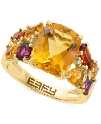 EFFY Collection - Multi-Gemstone (6-1/5 ct. t.w.) & Diamond Accent Ring in 14k Gold-Plated Sterling Silver