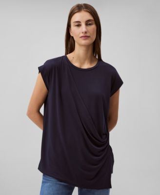 Calvin Klein - Women's Stretch Jersey Draped Tee