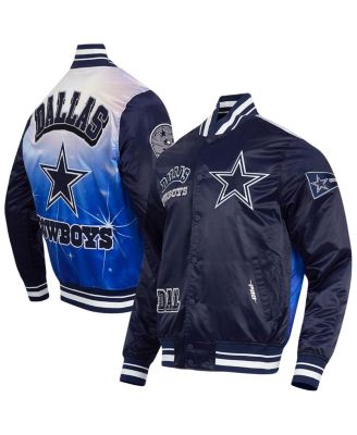 Pro Standard - Men's  Navy Dallas Cowboys Sublimated Satin Full-Snap Jacket