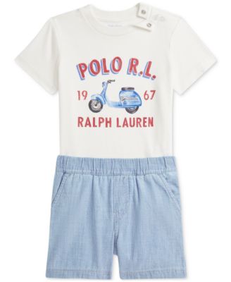 Polo Ralph Lauren - Baby Jersey Tee & Chambray Short Set