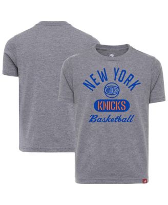 Sportiqe - Big Boys and Girls Gray New York Knicks Comfy Tri-Blend T-Shirt
