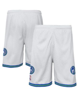 Mitchell & Ness - Big Boys and Girls White Minnesota Timberwolves Swingman Shorts
