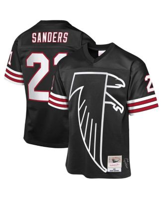 Mitchell & Ness - Big Boys and Girls Deion Sanders Black Atlanta Falcons 1992 Throwback Fashion Jersey