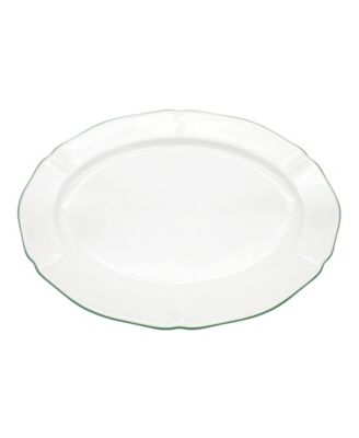 Twig New York - Amelie Forest Green Rim 14" Oval Platter