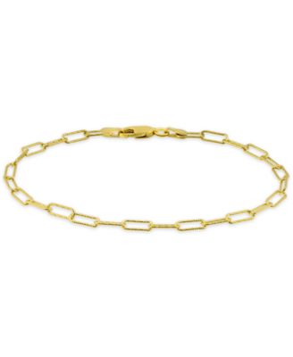Giani Bernini - Diamond-Cut Paperclip Chain Link Bracelet