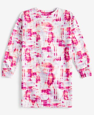 Epic Threads - Little & Big Girls Stripey Tie-Dyed Crewneck Dress