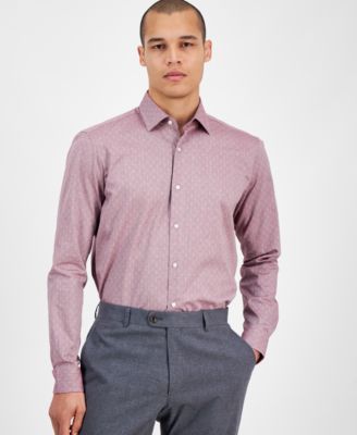 Hugo Boss - Men's Valerio Long Sleeve Button-Front Geo Print Shirt