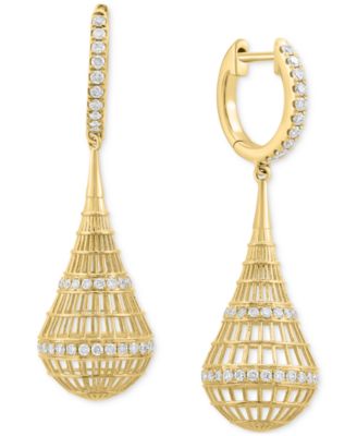 EFFY Collection - Diamond Openwork Teardrop Earrings (1/2 ct. t.w.) in 14k Gold