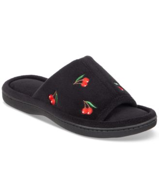 Isotoner Signature - Women's Embroidered Fruit Slide Slippers