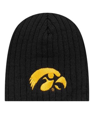 New Era - Baby Boys and Girls Black Iowa Hawkeyes Mini Fan Beanie